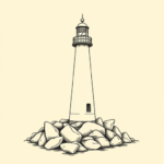 Linework Lighthouse Tattoo