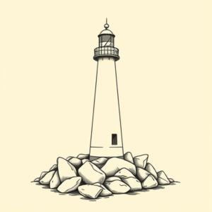 Linework Lighthouse Tattoo
