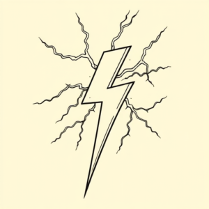 Linework Lightning Tattoo