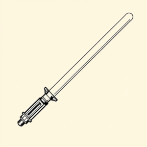 Linework Lightsaber Tattoo