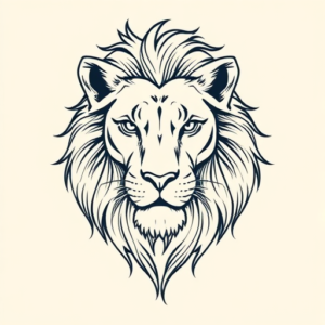 Linework Lioness Tattoo