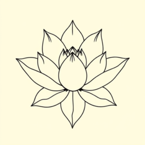 Linework Lotus Tattoo