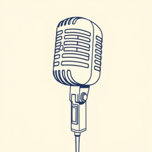 Linework Microphone Tattoo