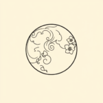 Linework Moon Tattoo