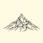 Linework Mountain Tattoo