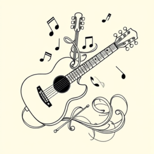 Linework Music Tattoo