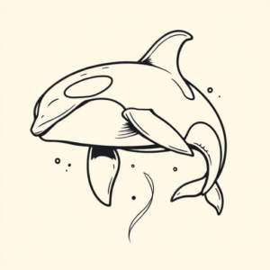 Linework Orca Tattoo