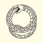 Linework Ouroboros Tattoo