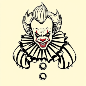 Linework Pennywise Tattoo