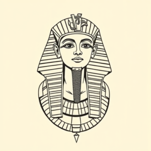 Linework Pharaoh Tattoo