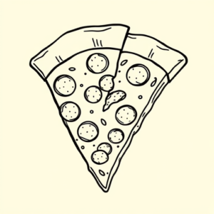 Linework Pizza Tattoo