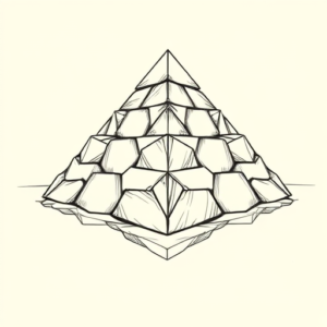 Linework Pyramid Tattoo