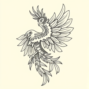 Linework Quetzalcoatl Tattoo