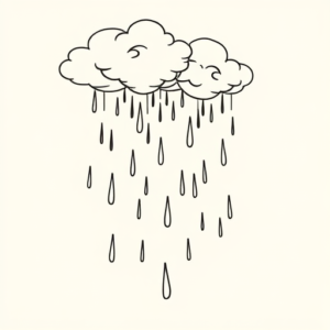 Linework Rain Tattoo