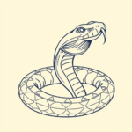 Linework Rattlesnake Tattoo