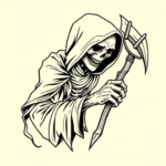 Linework Reaper Tattoo