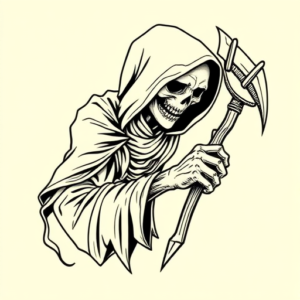 Linework Reaper Tattoo