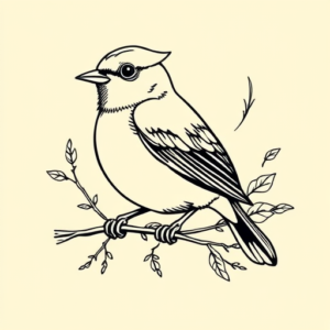 Linework Robin Tattoo