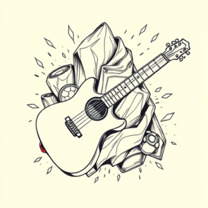Linework Rock Tattoo