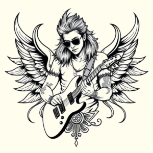 Linework Rockstar Tattoo