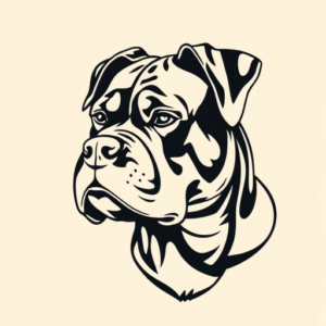 Linework Rottweiler Tattoo