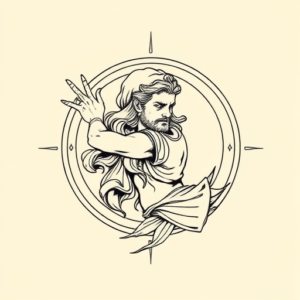 Linework Saturn Tattoo