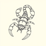 Linework Scorpion Tattoo
