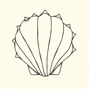 Linework Shell Tattoo