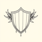 Linework Shield Tattoo