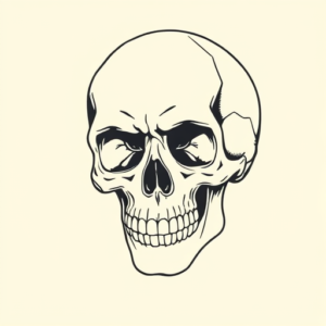 Linework Skull Tattoo