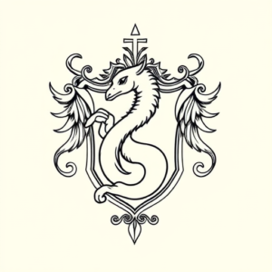 Linework Slytherin Tattoo