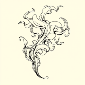 Linework Smoke Tattoo