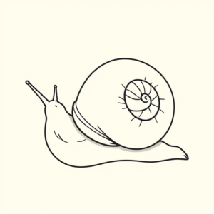 Linework Snail Tattoo