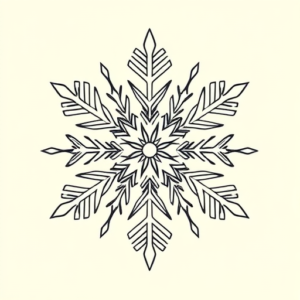 Linework Snowflake Tattoo