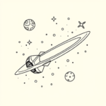 Linework Space Tattoo