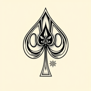 Linework Spade Tattoo