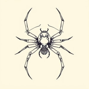 Linework Spider Tattoo
