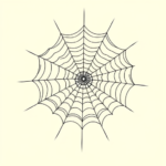 Linework Spiderweb Tattoo