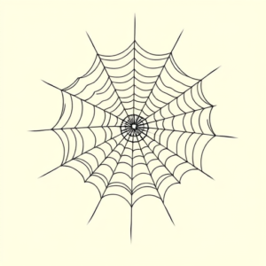 Linework Spiderweb Tattoo