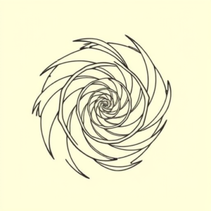 Linework Spiral Tattoo