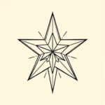 Linework Star Tattoo