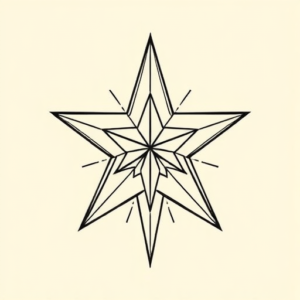 Linework Star Tattoo