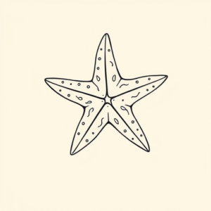 Linework Starfish Tattoo