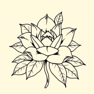 Linework Succulent Tattoo