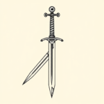 Linework Sword Tattoo