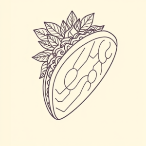 Linework Taco Tattoo