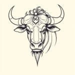 Linework Taurus Tattoo