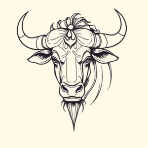 Linework Taurus Tattoo