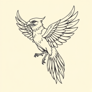 Linework Thunderbird Tattoo