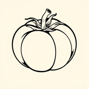 Linework Tomato Tattoo